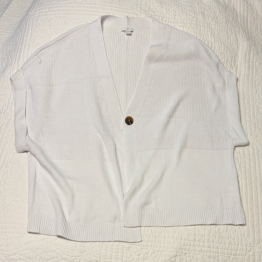 J. Jill Cream Cardigan with Button Accent